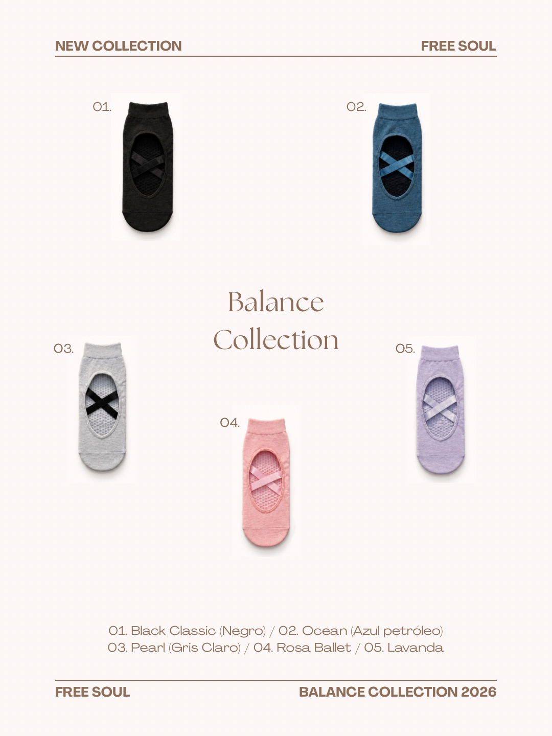 Calceta Antideslizante Mid - Colección Balance